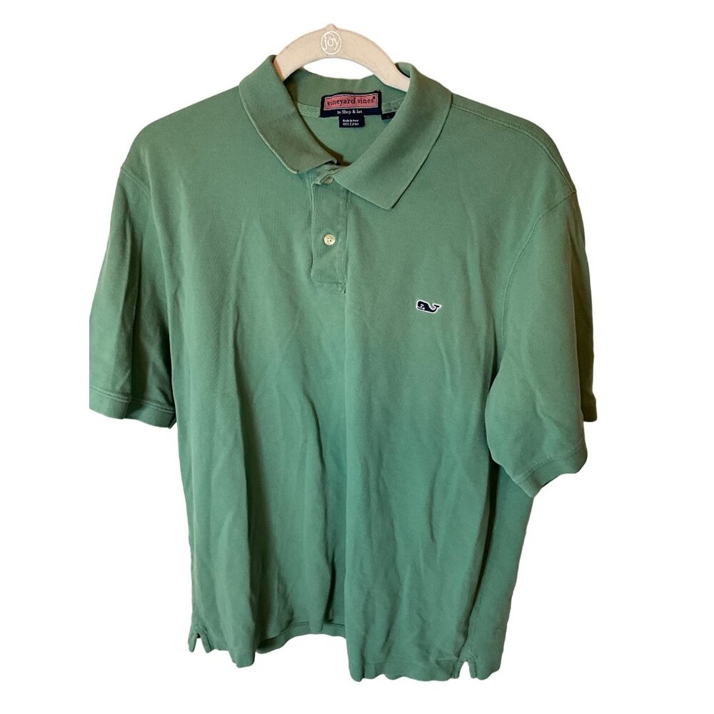 Vineyard Vines Men's Large Green Polo Shirt 100% Cotton